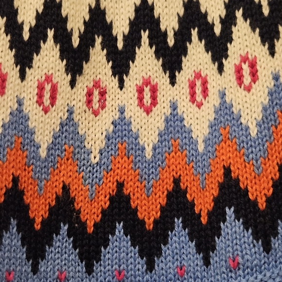 COPY - charterclub fair isle print knit crochet sweater blue size XL - Picture 4 of 9